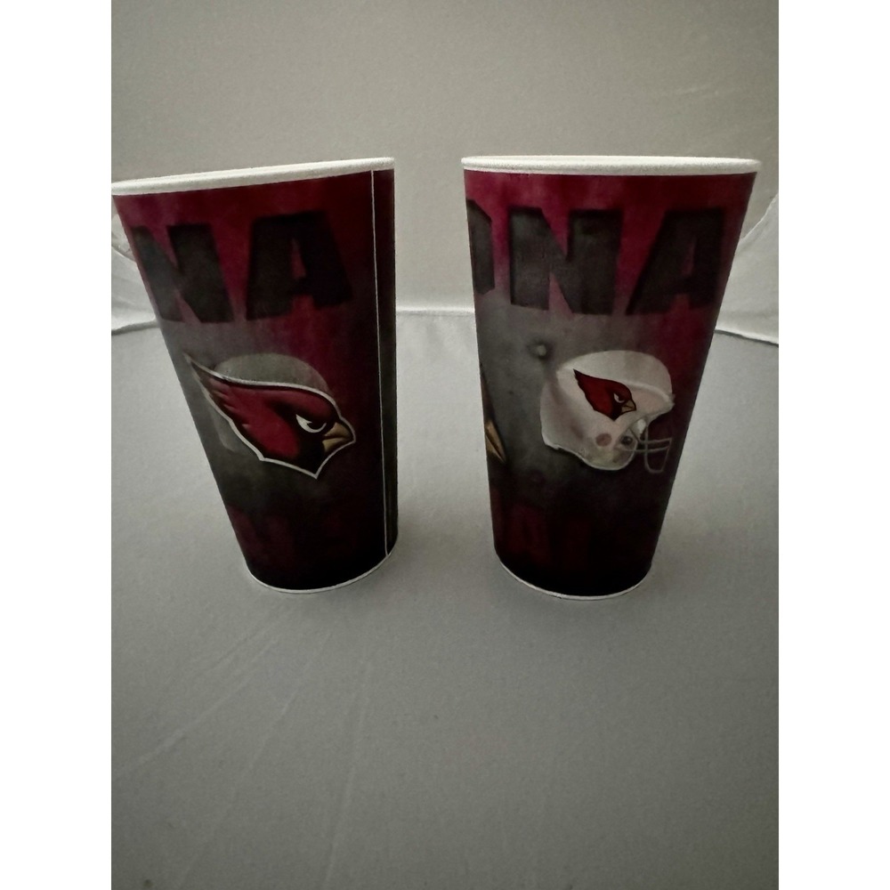 Arizona Cardinals NFL Capital Cups Set of 2 Lenticular Flicker Cups